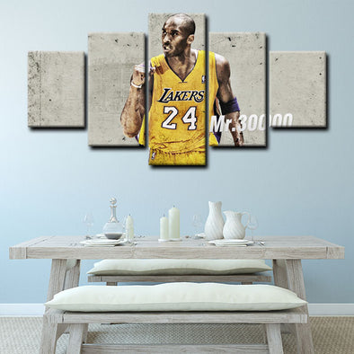 custom 5 panel canvas Kobe Bryant wall art decor picture1213 (1)