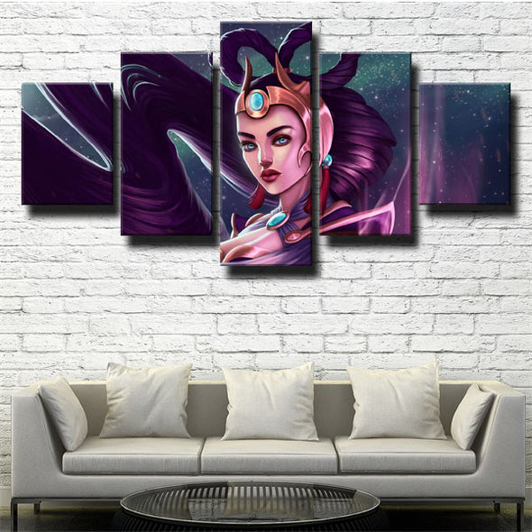 custom 5 panel canvas League Legends Diana wall art decor picture-1200 (2)