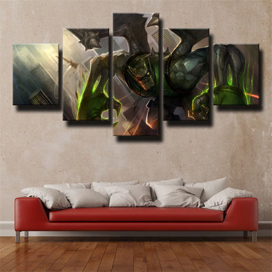custom 5 panel canvas League Of Legends Galio wall art decor picture-1200 (1)