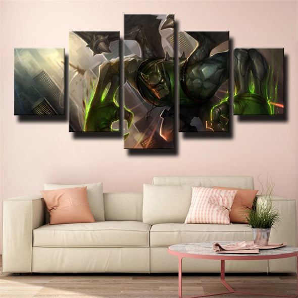 custom 5 panel canvas League Of Legends Galio wall art decor picture-1200 (3)