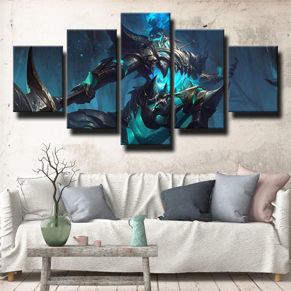 custom 5 panel canvas League Of Legends Hecarim wall art decor picture-1200 (3)