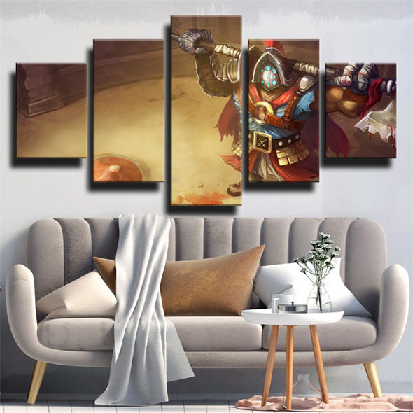 custom 5 panel canvas League Of Legends Jax wall art decor picture-1200 (1)