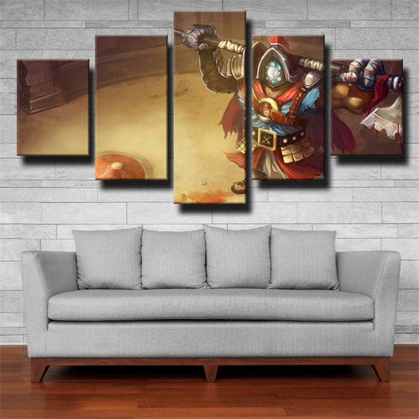 custom 5 panel canvas League Of Legends Jax wall art decor picture-1200 (3)