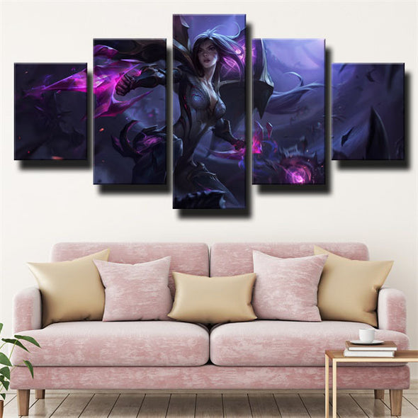 custom 5 panel canvas League Of Legends Kai'sa wall art decor picture-1200 (3)