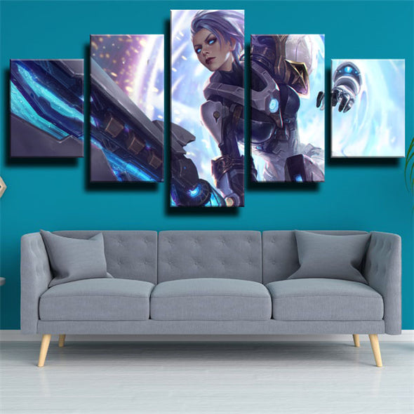 5 piece canvas art framed prints League of Legends Riven wall picture-1200（2）