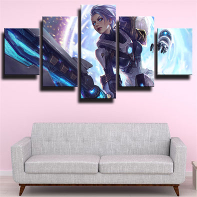 5 piece canvas art framed prints League of Legends Riven wall picture-1200（1）