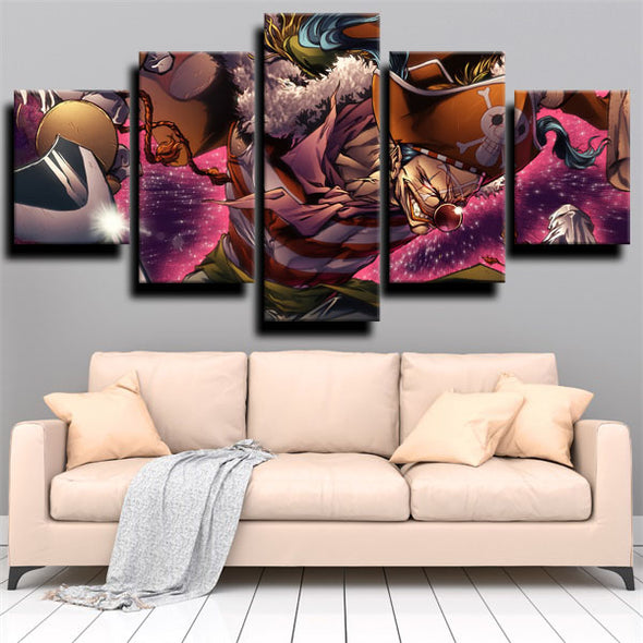 custom 5 panel canvas One Piece Sabo wall art Buggy the Clown picture-1200 (3)