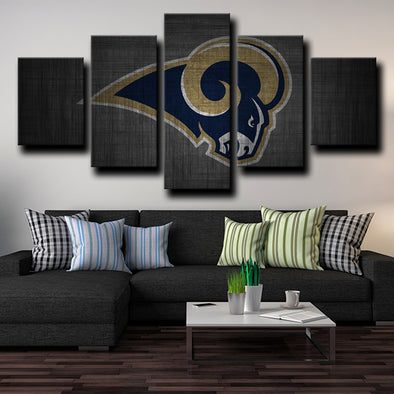 custom 5 panel canvas Rams logo wall art decor picture-1201 (1)