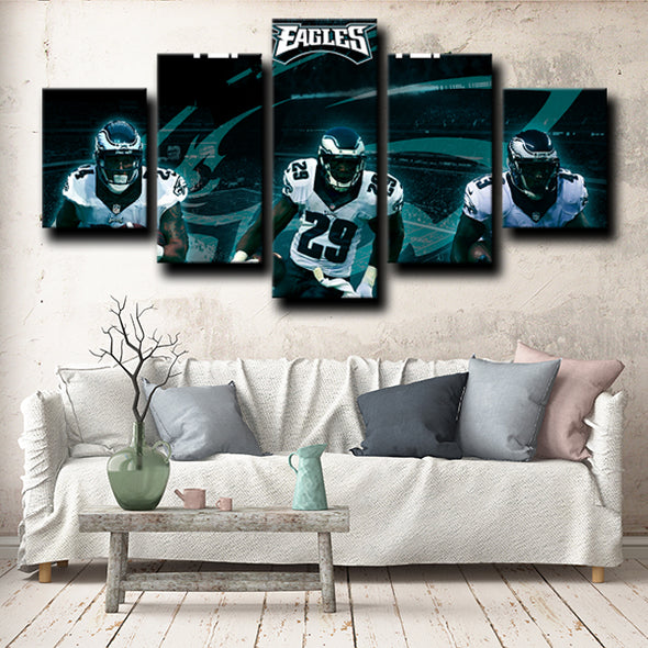 custom 5 panel canvas framed prints Eagles Teammates wall decor-1220 (1)