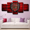 custom 5 panel canvas prints Arsenal Logo Red live room decor-1208 (1)