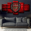 custom 5 panel canvas prints Arsenal Logo Red live room decor-1208 (3)