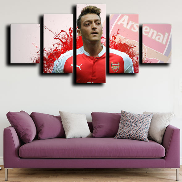 custom 5 panel canvas prints Arsenal Ozil live room decor-1223 (1)