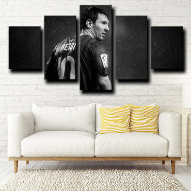 custom 5 panel canvas prints Barcelona Messi live room decor-1208 (1)