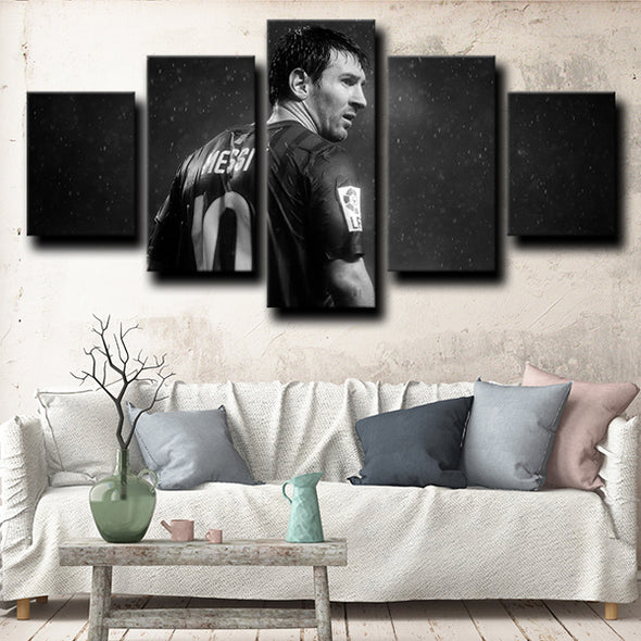 custom 5 panel canvas prints Barcelona Messi live room decor-1208 (3)