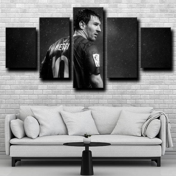 custom 5 panel canvas prints Barcelona Messi live room decor-1208 (4)