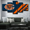 custom 5 panel canvas prints Chicago Bears logo crest live room decor-1222 (3)
