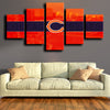 custom 5 panel canvas prints Chicago Bears logo live room decor-1205 (2)
