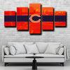 custom 5 panel canvas prints Chicago Bears logo live room decor-1205 (4)