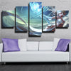 custom 5 panel canvas prints League Of Legends Janna live room decor-1200 (2)