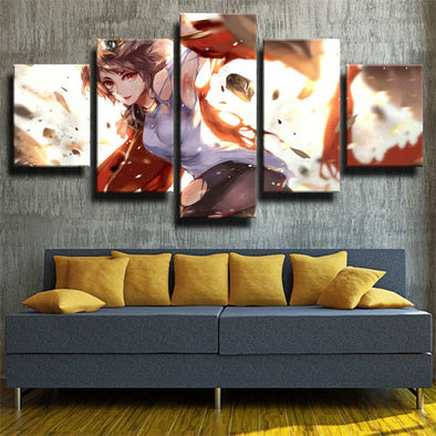 custom 5 panel canvas prints League of Legends Sivir live room decor-1200 (1)