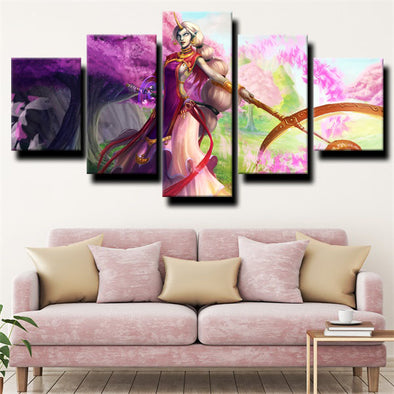 custom 5 panel canvas prints League of Legends Soraka live room decor-1200 (1)