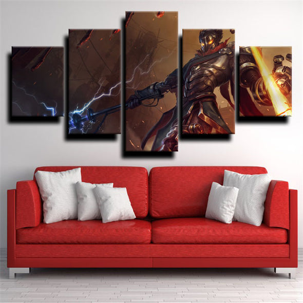 custom 5 panel canvas prints League of Legends Viktor live room decor-1200 (2)