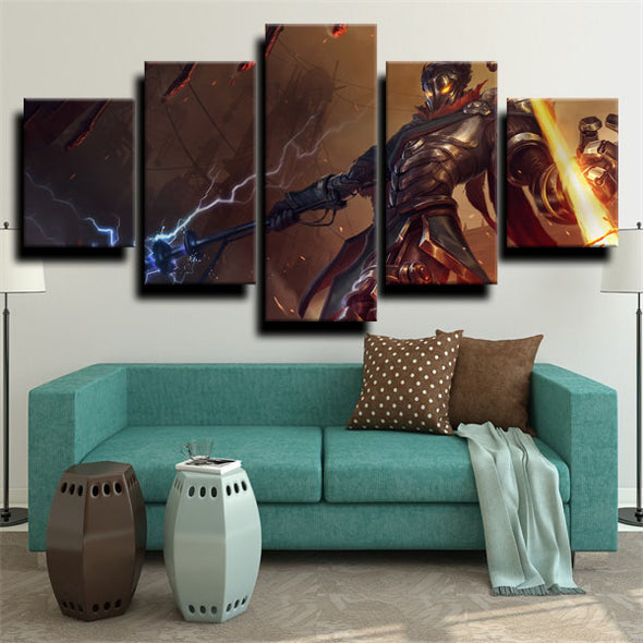 custom 5 panel canvas prints League of Legends Viktor live room decor-1200 (3)