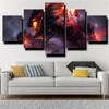 custom 5 panel canvas prints League of Legends Warwick live room decor-1200 (3)