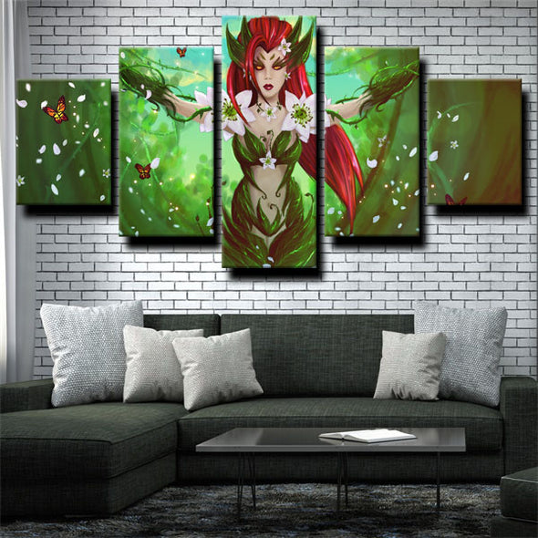 custom 5 panel canvas prints League of Legends Zyra live room decor-1200 (2)