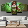 custom 5 panel canvas prints League of Legends Zyra live room decor-1200 (3)