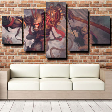 custom 5 panel canvas prints League of Legends live room decor-1232 (1)