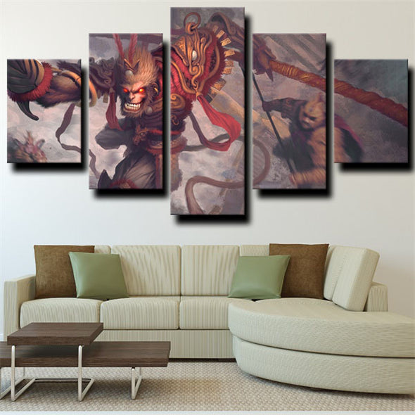 custom 5 panel canvas prints League of Legends live room decor-1232 (2)