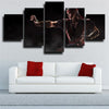 custom 5 panel canvas prints Mortal Kombat X Liu Kang live room decor-1533 (1)