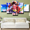 custom 5 panel canvas prints One Piece Straw Hat Luffy live room decor-1200 (3)