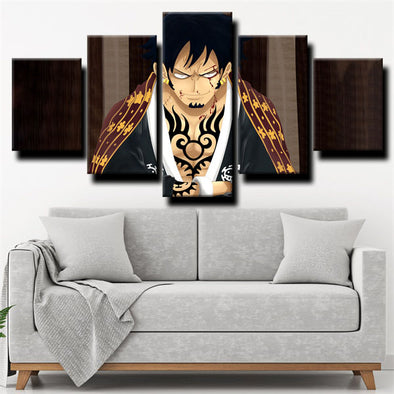 custom 5 panel canvas prints One Piece Trafalgar Law live room decor-1200 (1)