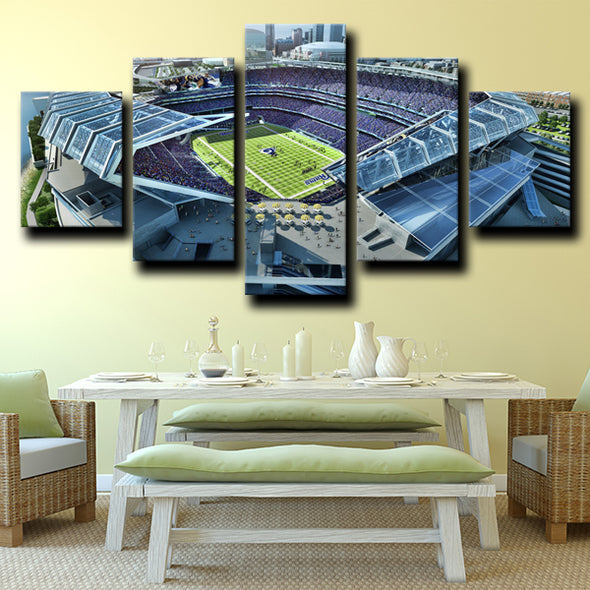 custom 5 panel canvas prints Rams LA Stadium live room decor-1235 (2)