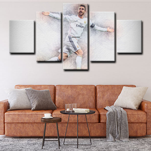 custom 5 panel canvas prints Sergio Ramos live room decor1218 (2)