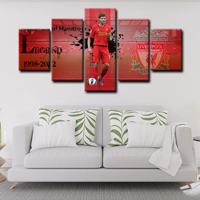 custom 5 panel canvas prints Steven Gerrard live room decor1218 (1)