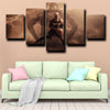 custom 5 panel canvas prints Trail Blazers Lillard Black live room decor-1211 (2)