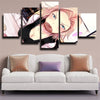 custom 5 panel canvas prints dragon ball Android 18 live room decor-2058 (3)