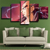 custom 5 panel canvas prints dragon ball Vegeta Side face home decor-2025 (2)