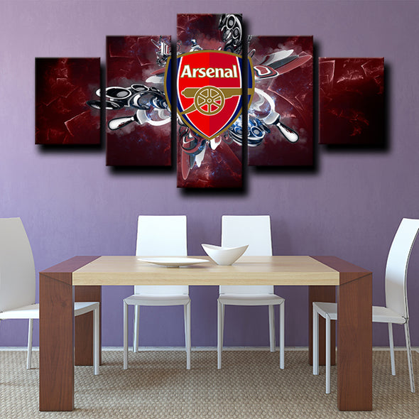 custom 5 panel canvas wall art prints Arsenal Badge home decor-1218 (4)