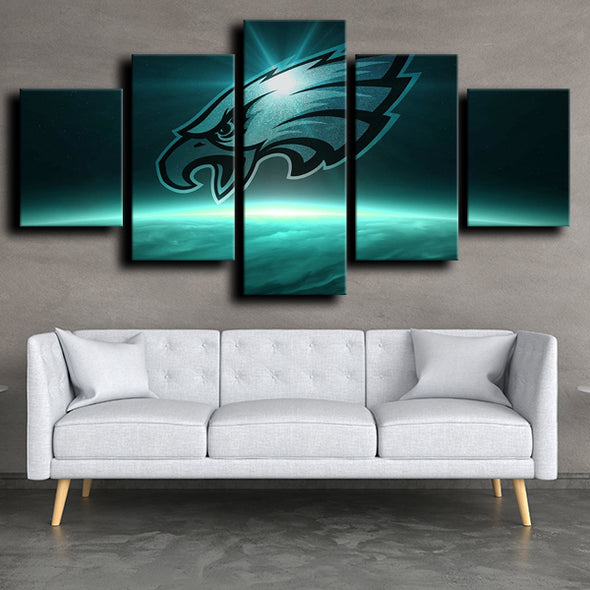 custom 5 panel canvas wall art prints Eagles logo crest decor picture-1221 (4)