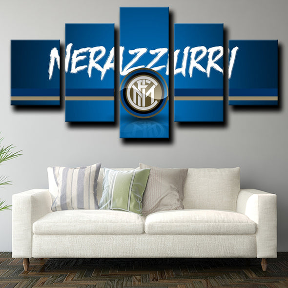 custom 5 panel canvas wall art prints Inter Milan Emblem home decor-1208 (3)
