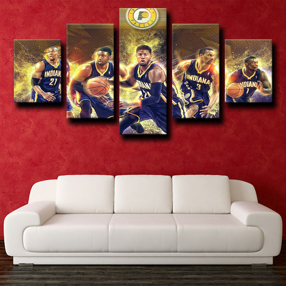 custom 5 piece canvas wall art prints Pacers Oladipo decor picture-1220 (1)