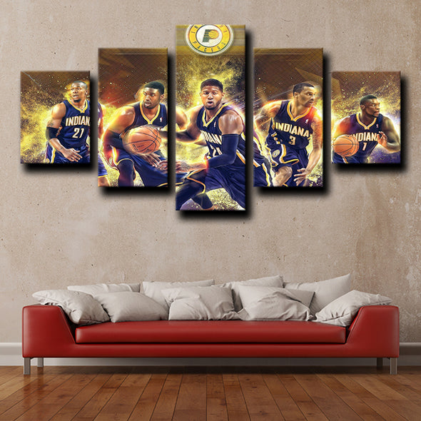 custom 5 piece canvas wall art prints Pacers Oladipo decor picture-1220 (2)