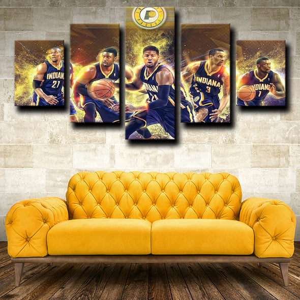 custom 5 piece canvas wall art prints Pacers Oladipo decor picture-1220 (4)