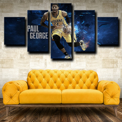 custom 5 panel canvas wall art prints george Pacers home decor-1209 (1)