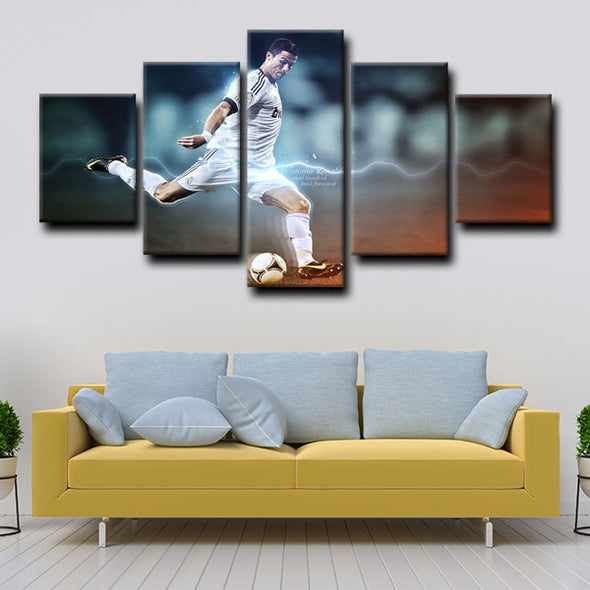 custom 5 panel wall art Cristiano Ronaldo home decor1214 (4)