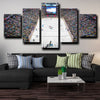 custom 5 panel wall art Minnesota Wild Xcel Energy Center home decor-1205 (1)